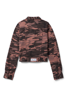 Women | Vintage Camo Fitted Jean Jacket | Camo/Sienna