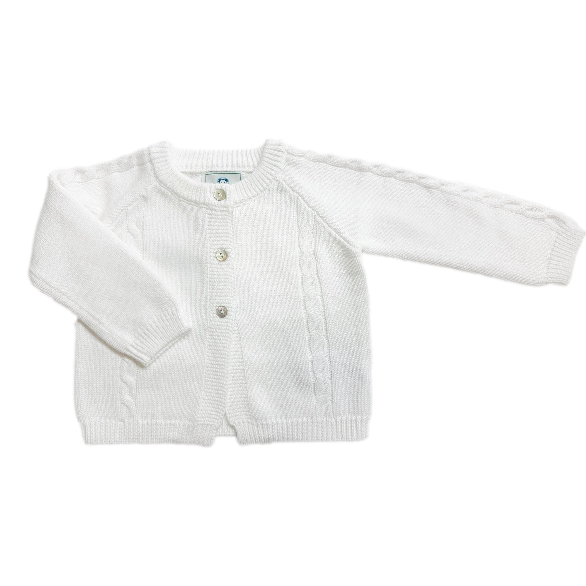 Unisex | Knit Cotton Cardigan | White