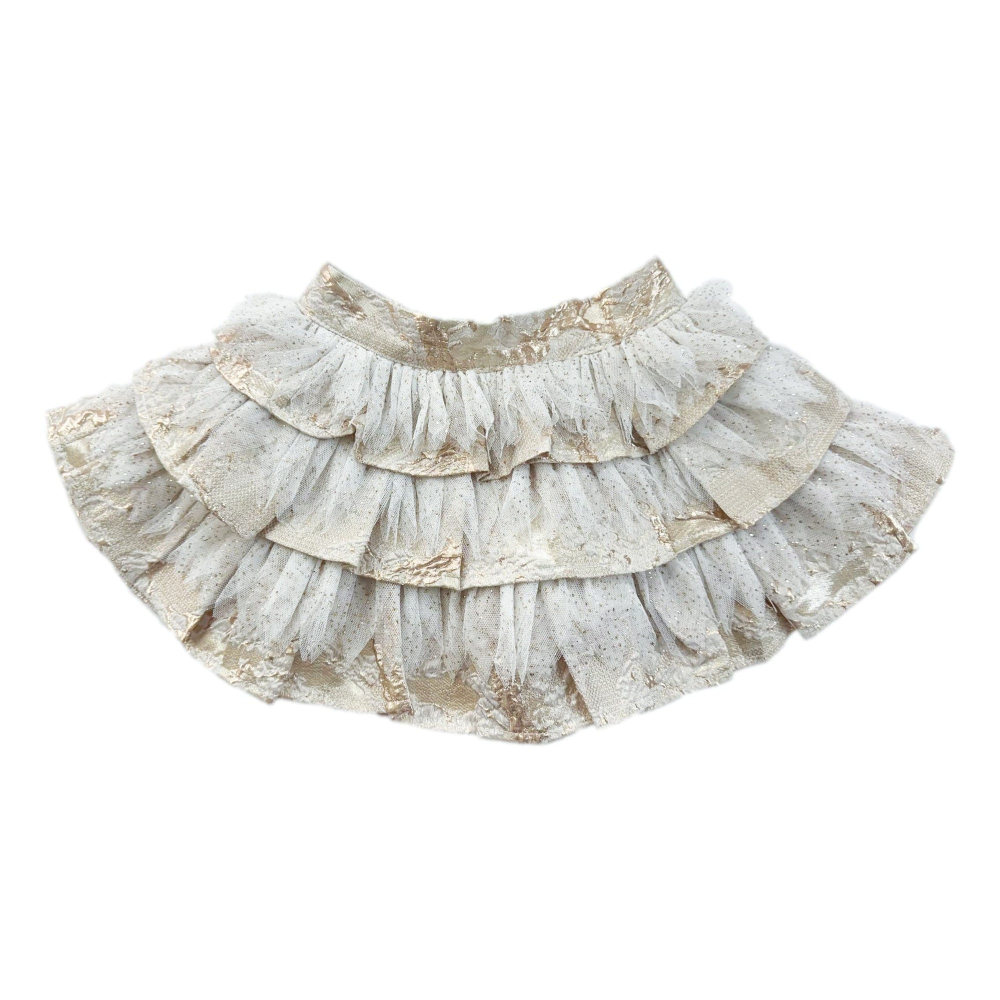 Girl | Charlie Jacquard Glitter Skirt | Gold