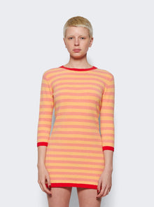 Alexandra Golovanoff | Cam Striped Dress | Orange Pivoine