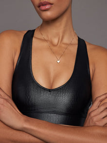 Action Bra 2.0 in Croc Takara Shine | Black Crocodile