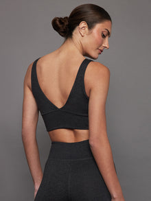 Wrap Bra in Heather Melt | Charcoal Heather