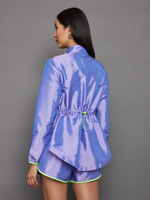 Iridescent Nylon Jacket | Sweet Lavender/ Acid Lime