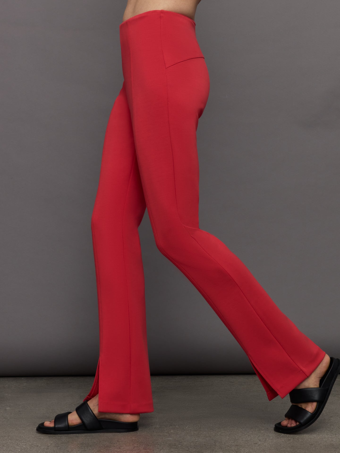 Split Leg Pant in Scuba | Tomato