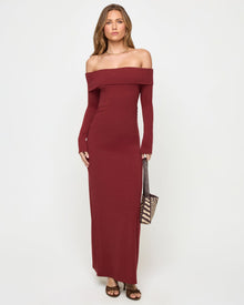 Sangria | Badge:New Arrival_#B2AC88_#ffffff' Red off the shoulder maxi dress