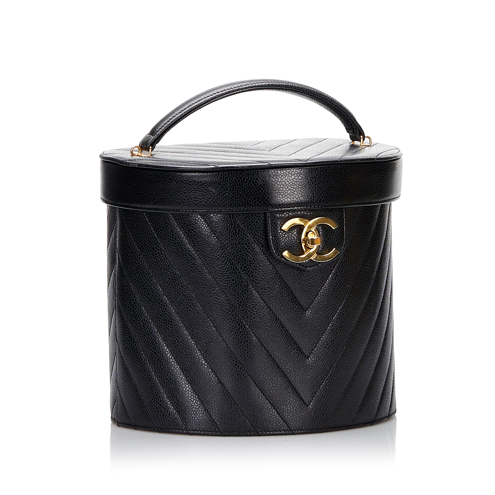 Chanel | Pre-Owned CC Caviar Leather Vanity Bag | Black