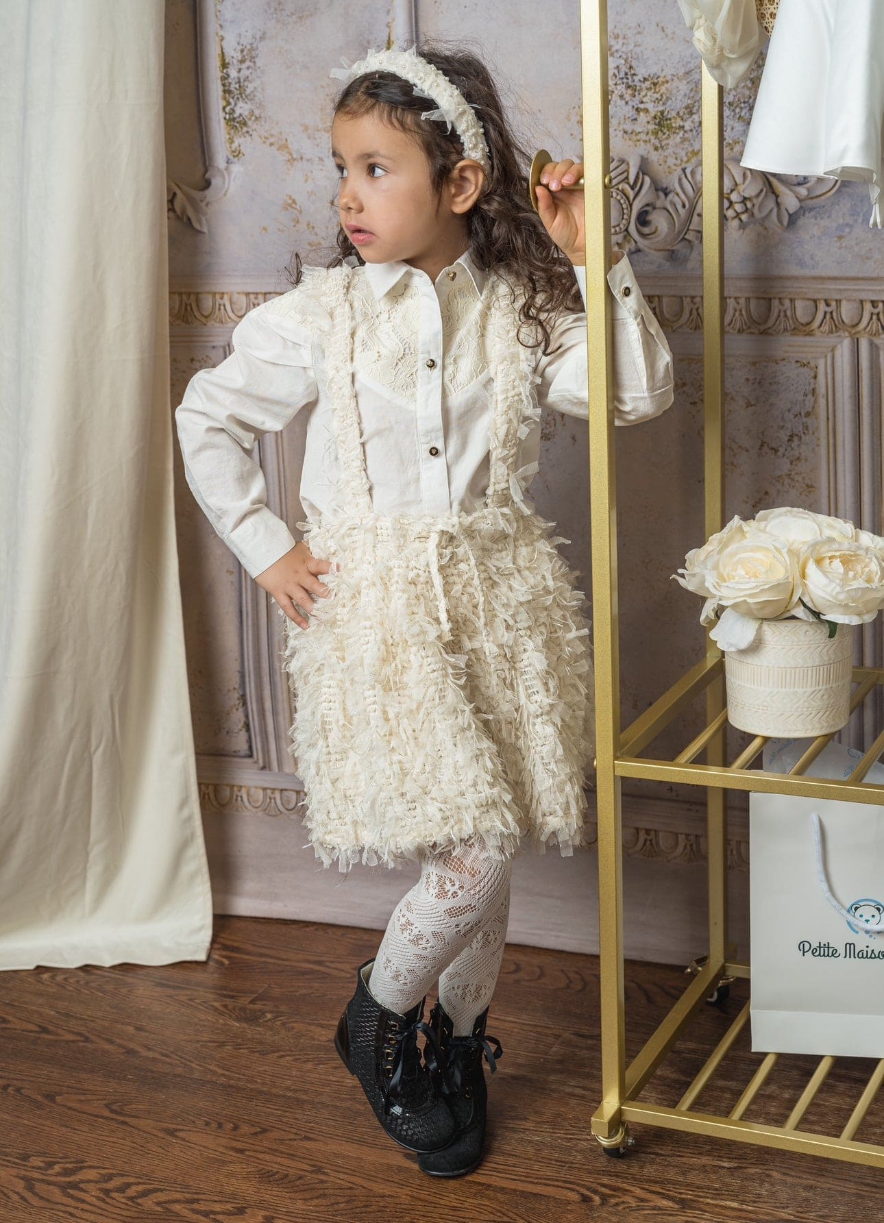 Girl | Ivanna Blouse and Skirt Set | Ivory