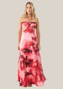 Chamberlain Long Dress | Flowers Red