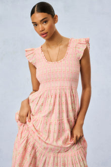 Chessie Heirloom Print Cotton Maxi Dress | Macaroon