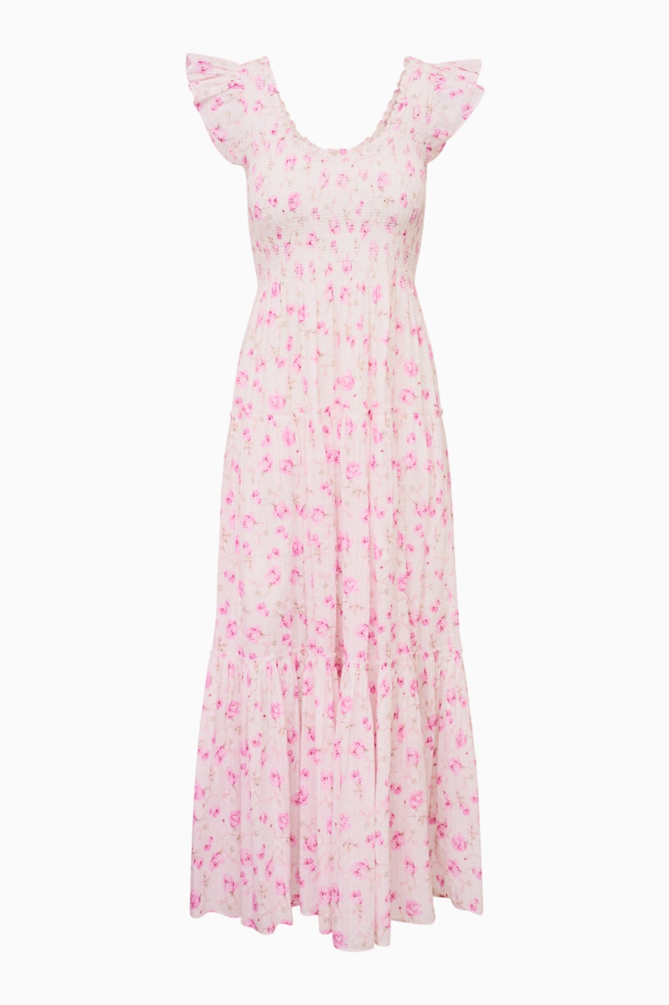 Chessie Heirloom Print Cotton Maxi Dress | Sterling Dusk
