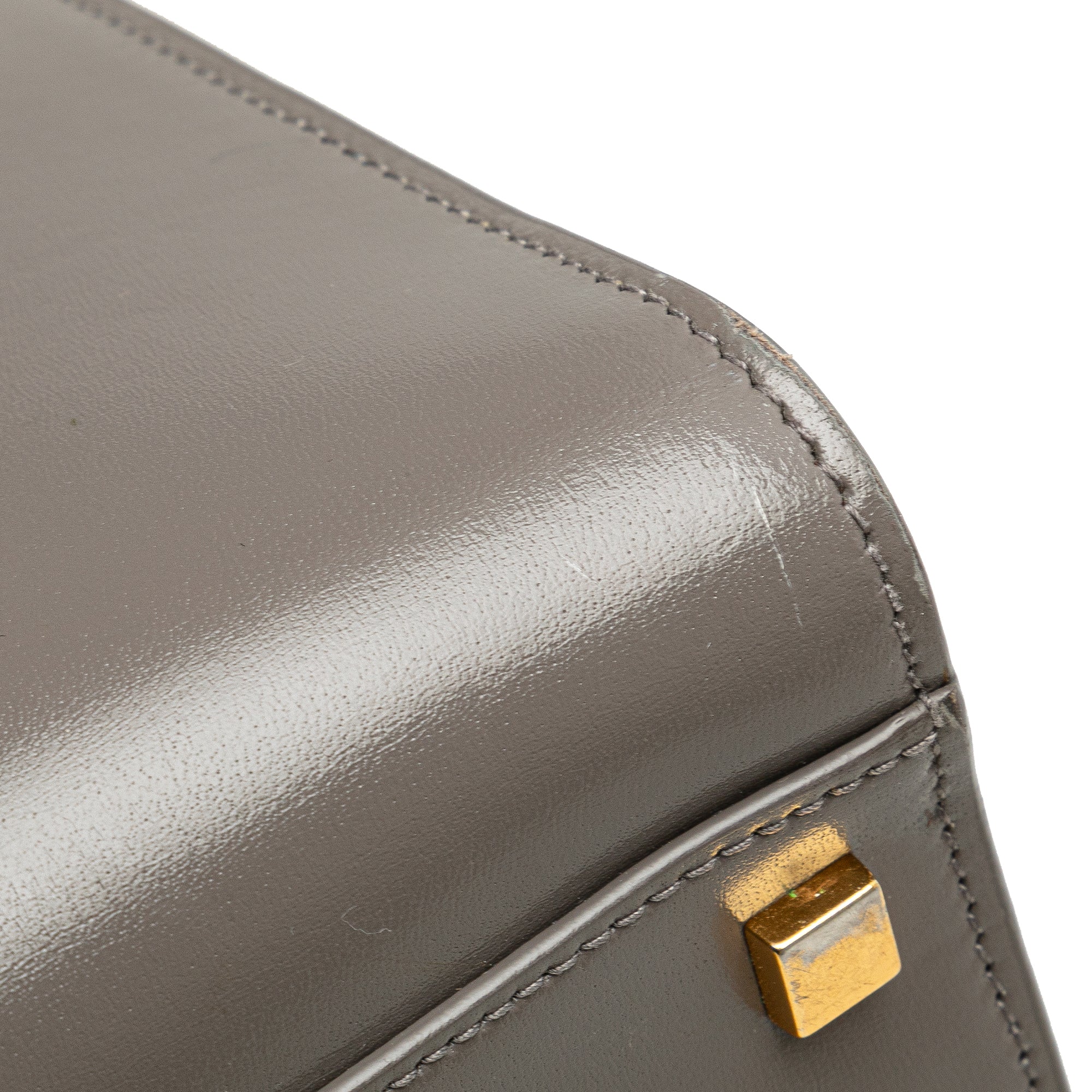 Saint Laurent | Pre-Owned Medium Leather Monogram Uptown Satchel | Gray