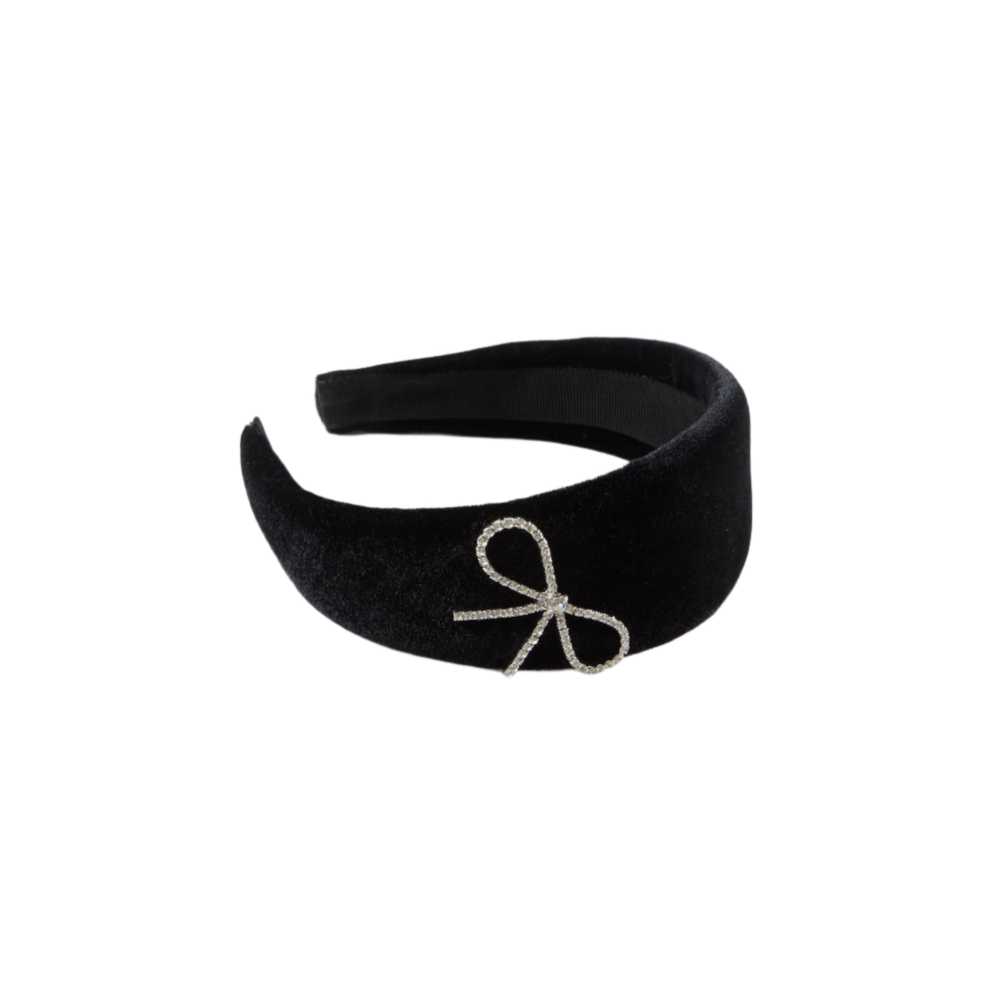 Clara Velvet Headband | Black