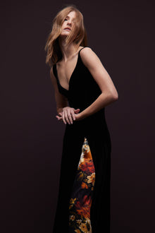 Estrada Dress | Black x Amber Glow