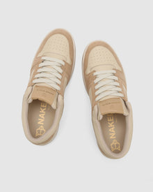 Mens | CM-01 Leather/Cow Suede Combo Sneaker | Bone/Taupe