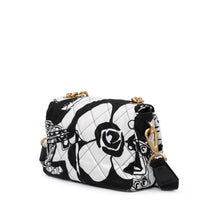 Chanel | Pre-Owned Mini Printed Canvas Deer Coco Flap | White/Black
