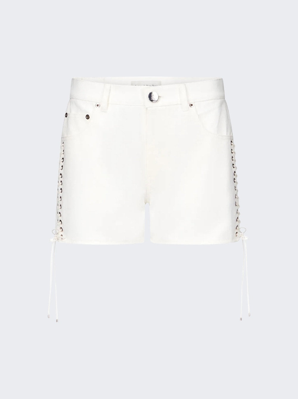 Women | Ludovic De Saint Sernin | Double Laced Up Shorts White Optical