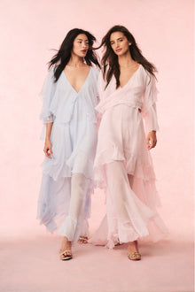 Collia Silk Chiffon Maxi Dress | Skylight Blue