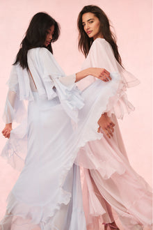 Collia Silk Chiffon Maxi Dress | Skylight Blue