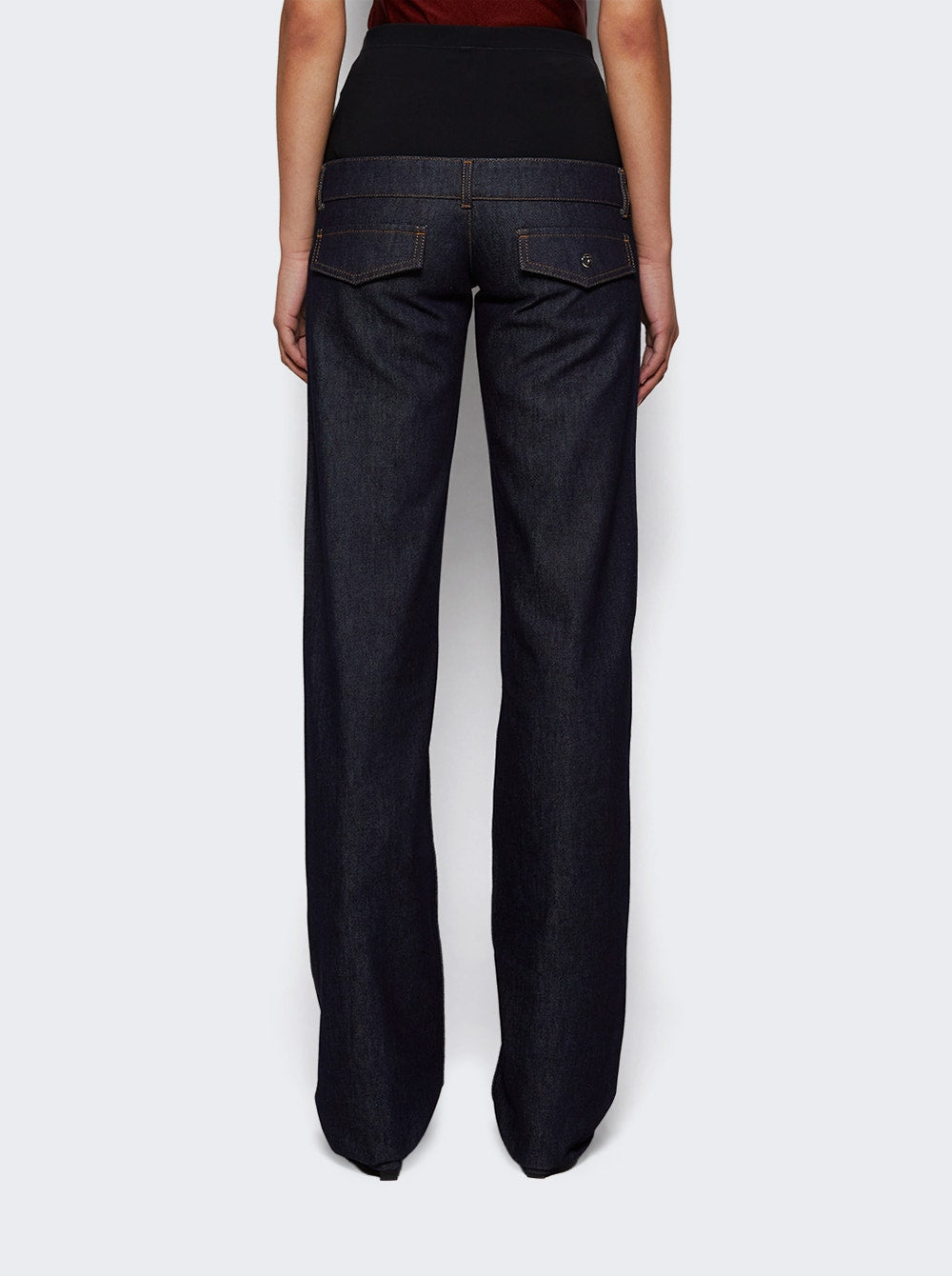 Women | Coperni | Jersey Hybrid Denim Trousers Raw | Blue