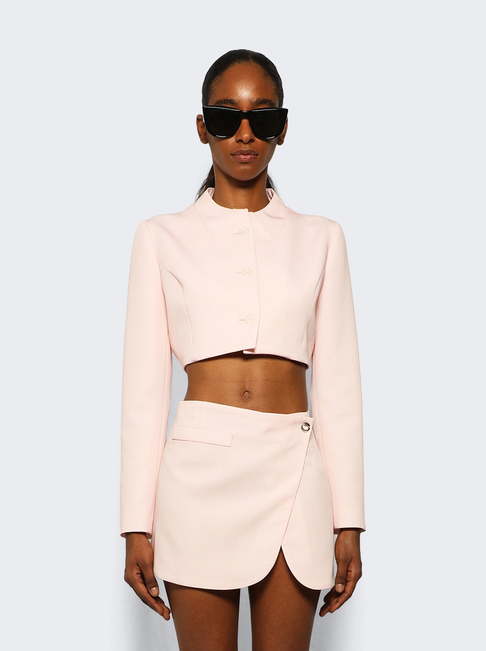 Women | Coperni | Trompe L'oeil Tailored Jacket | White & Pink