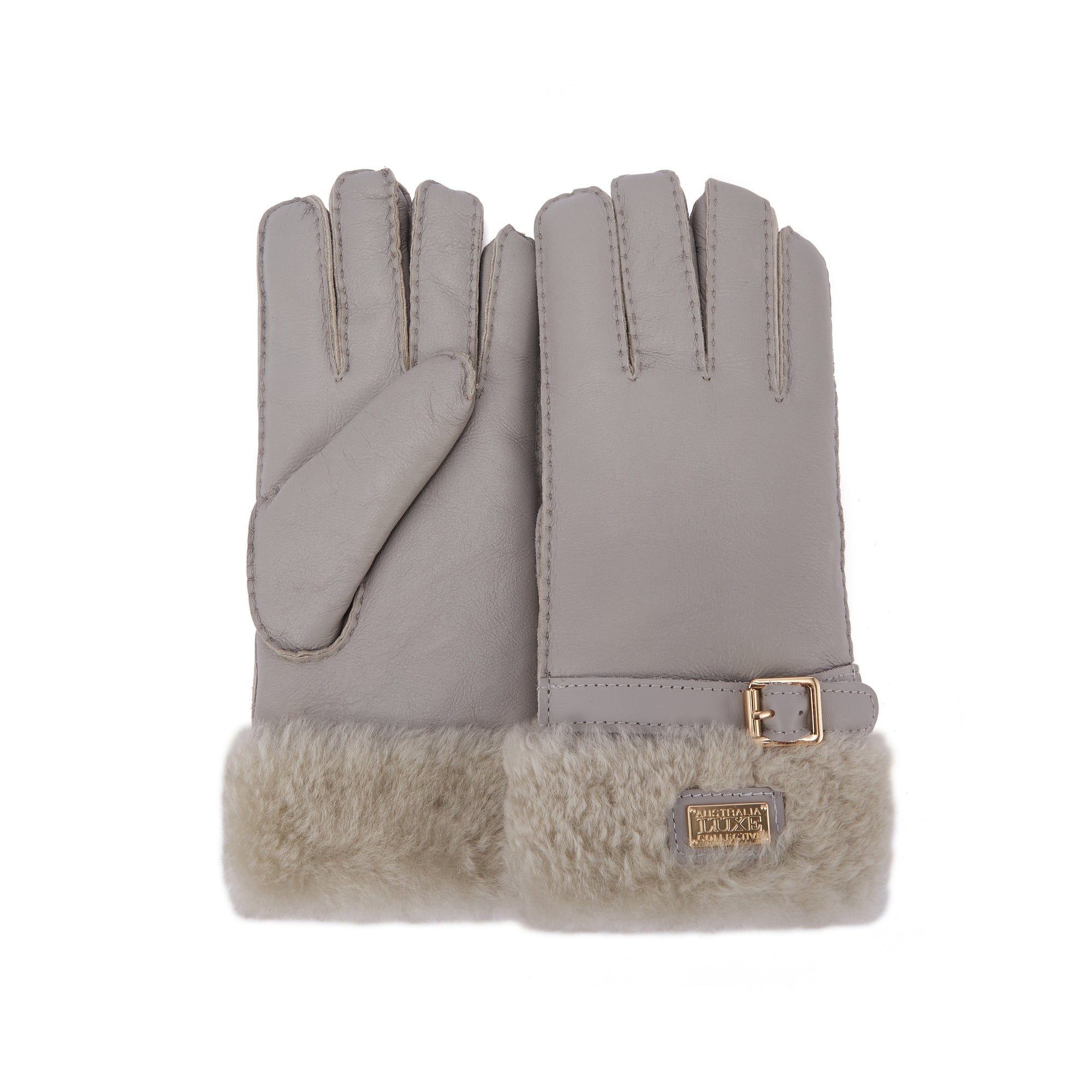 CUFF GLOVES LEATHER ICE GRAY - Australia Luxe Collective