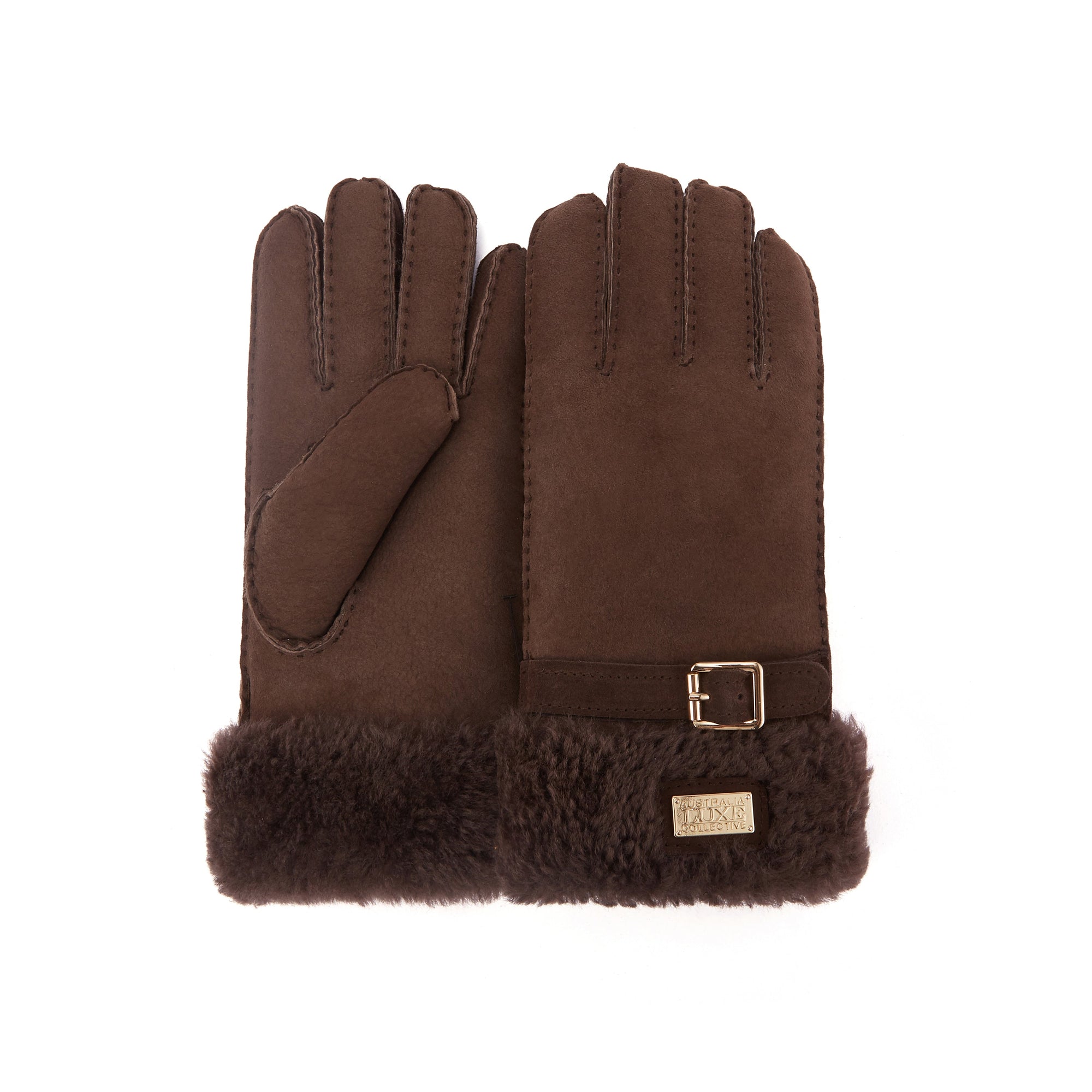 CUFF GLOVES SUEDE BURNT - Australia Luxe Collective