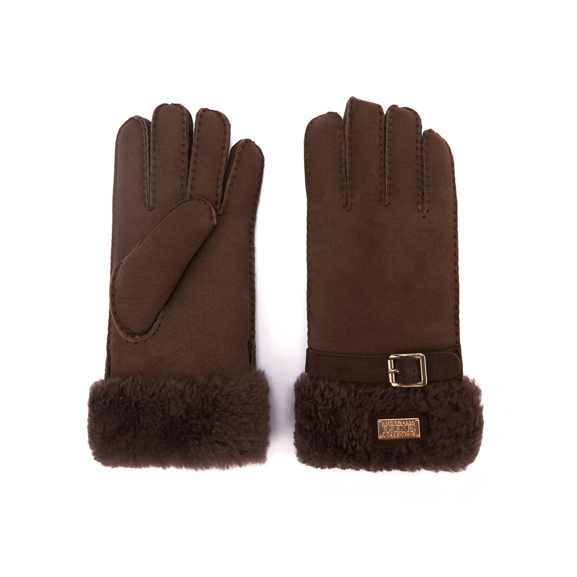 CUFF GLOVES SUEDE BURNT - Australia Luxe Collective