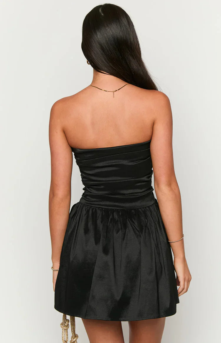 Call On Me Strapless Mini Dress | Black