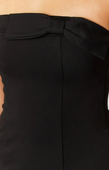 Carminia Bow Mini Dress | Black