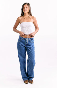 Charli Low Waist Baggy Leg Jeans | Mid Wash