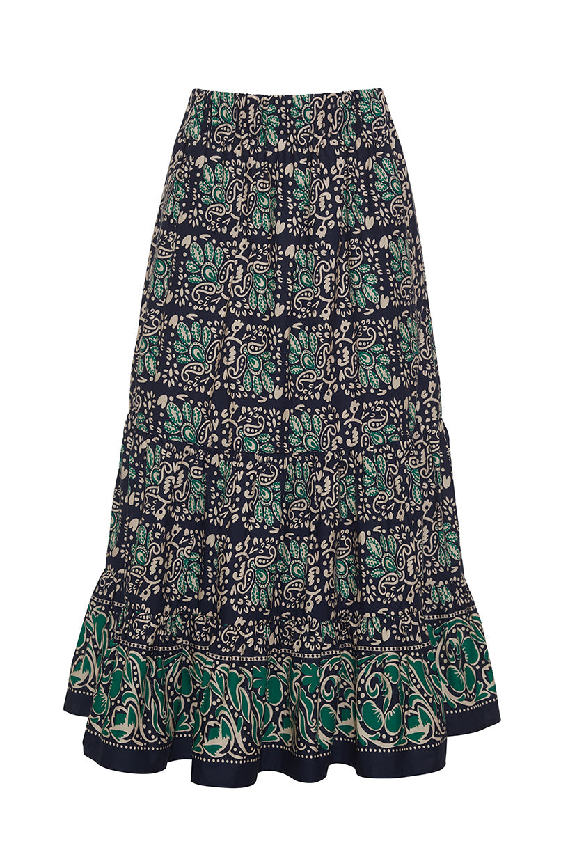 Chase Skirt | Le Stampe Eve Blue