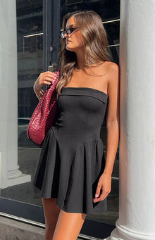 Chevy Strapless Mini Dress | Black