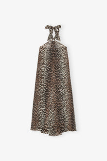 Chiffon Halterneck Dress | Leopard