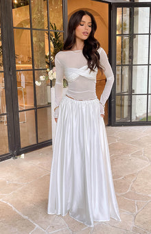 Clementine Maxi Skirt | White