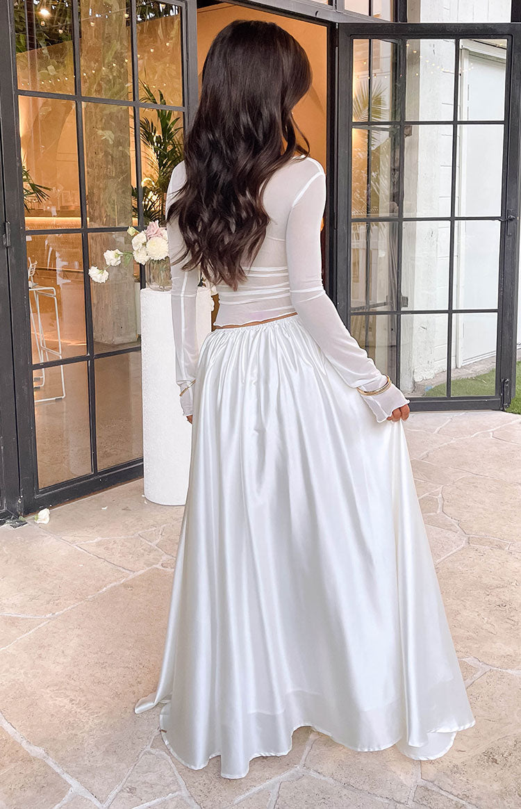 Clementine Maxi Skirt | White
