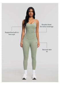 Contrology Crossback Bodysuit | Sage Green