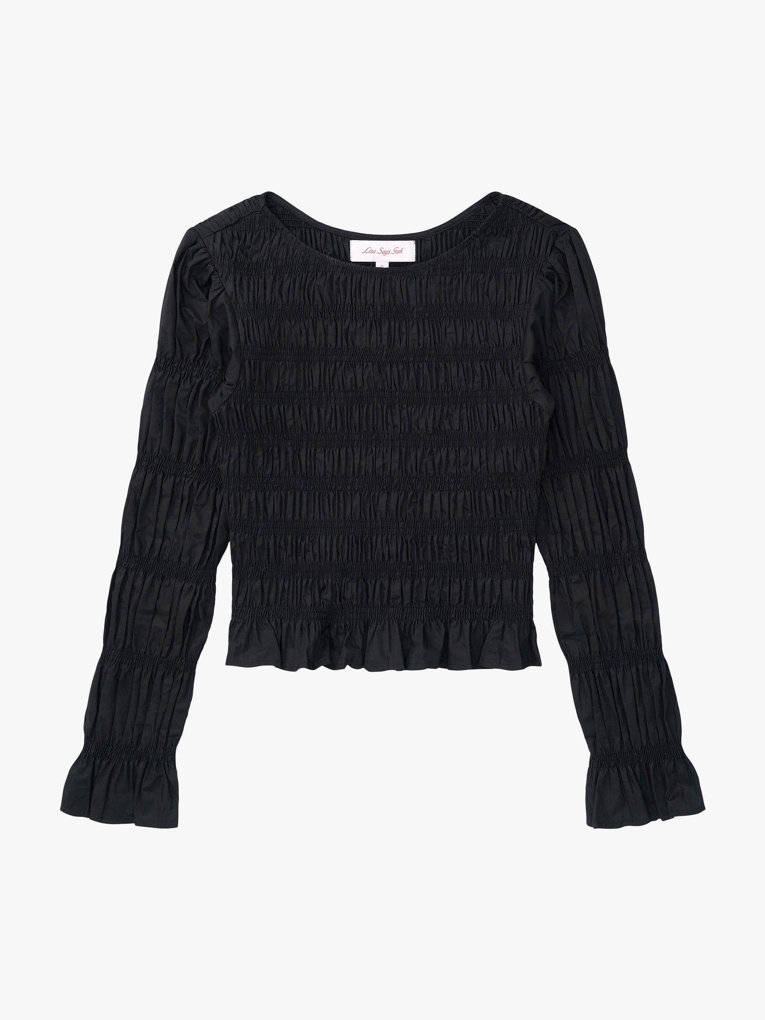 Rue Smocked Long Sleeve | Black