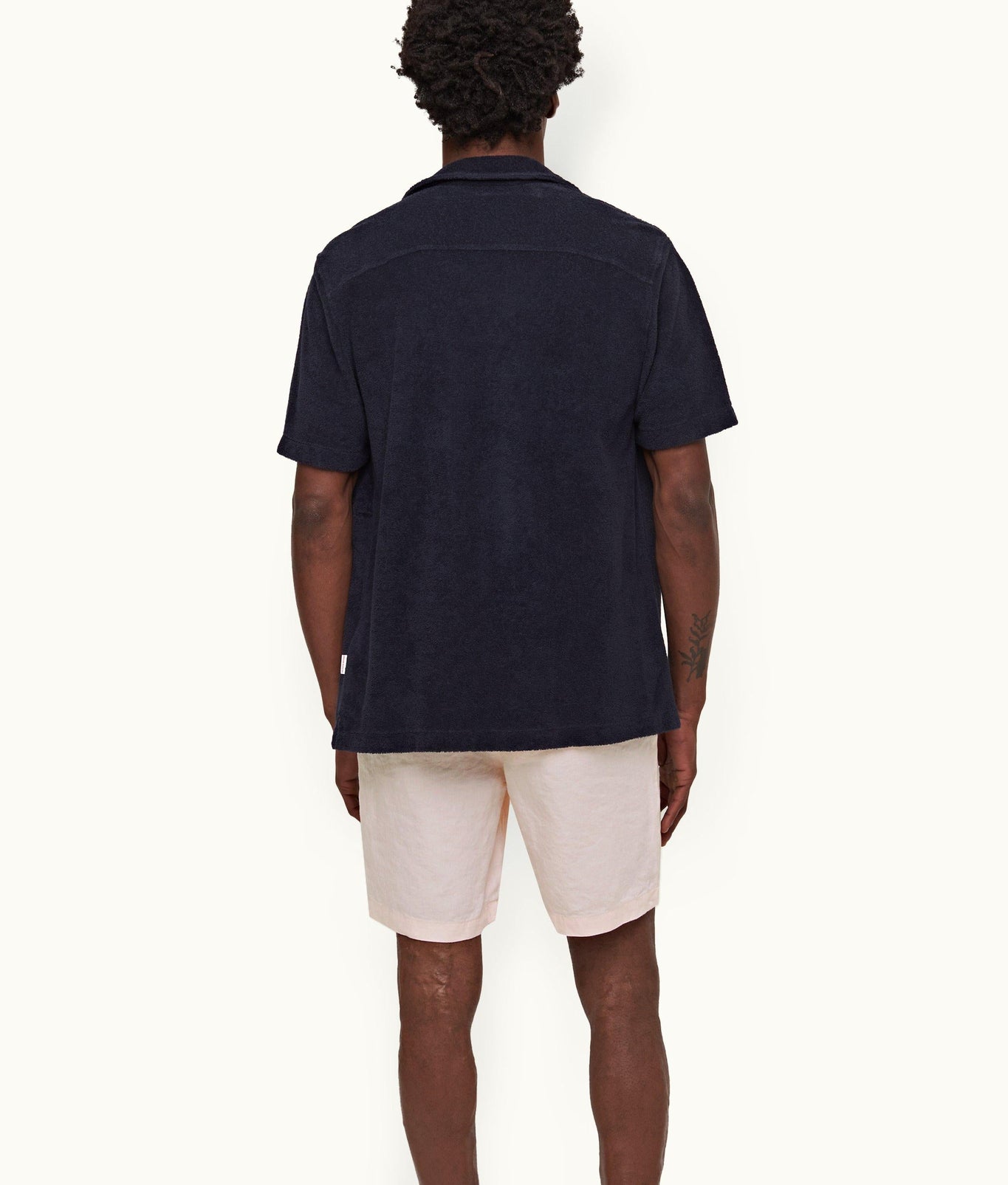 Cornell Linen Tailored Fit Washed Linen Drawcord Shorts | Rose