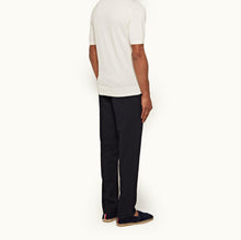 Cornell Tapered Leg Seersucker Trousers | Night Iris