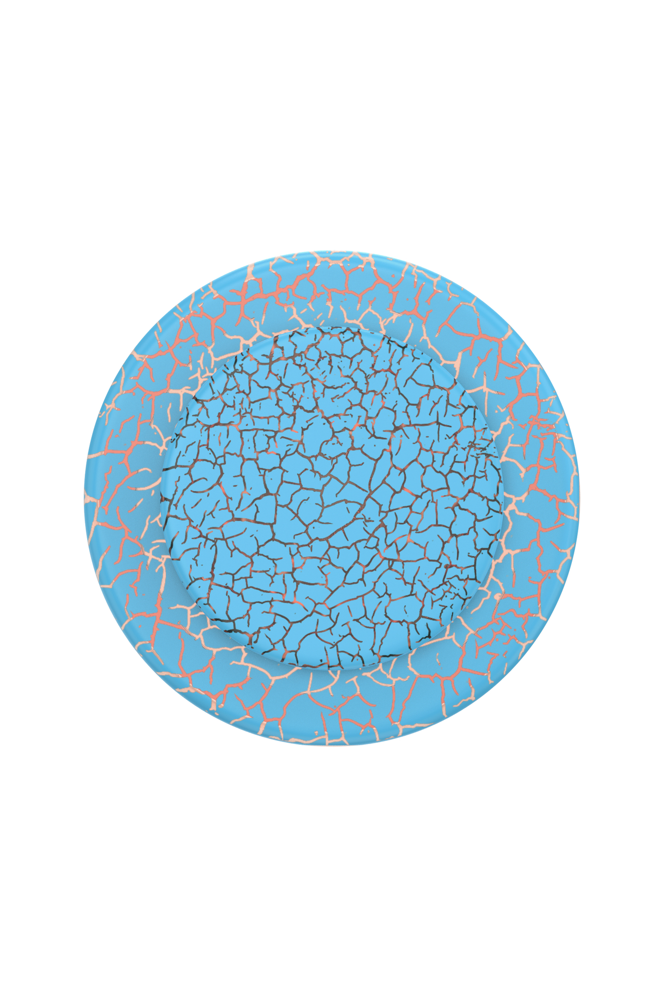 Crackle Denali Printed Orange Zest | Blue