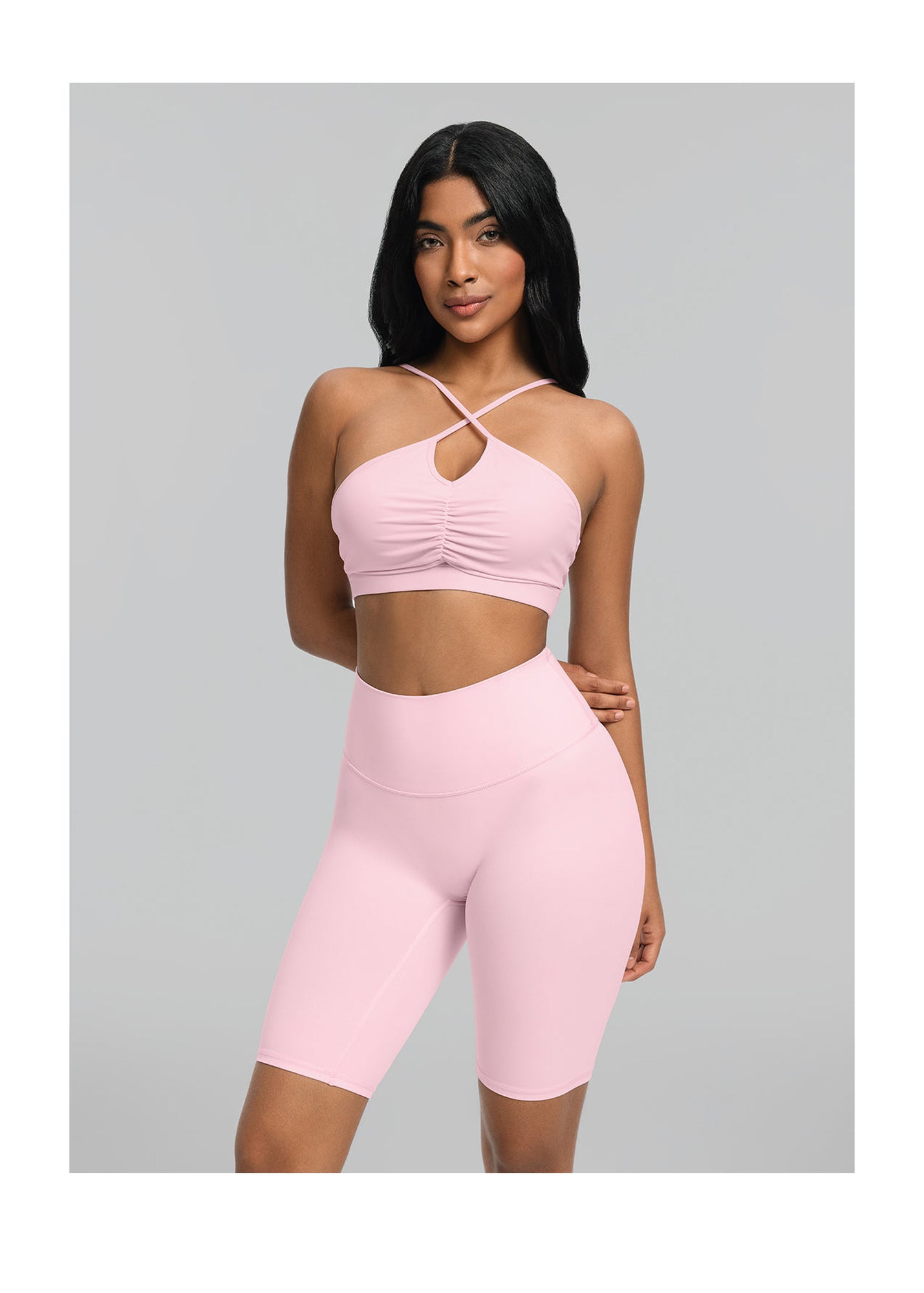 Criss-Cross Bra Top | Ballet Pink