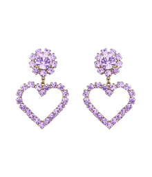 Cupid Heart Earrings in Violet - Loren Hope