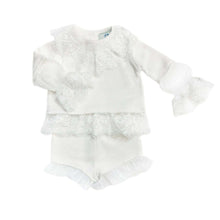 Girl | Emma Cotton and Lace Top and Shorts Set | White