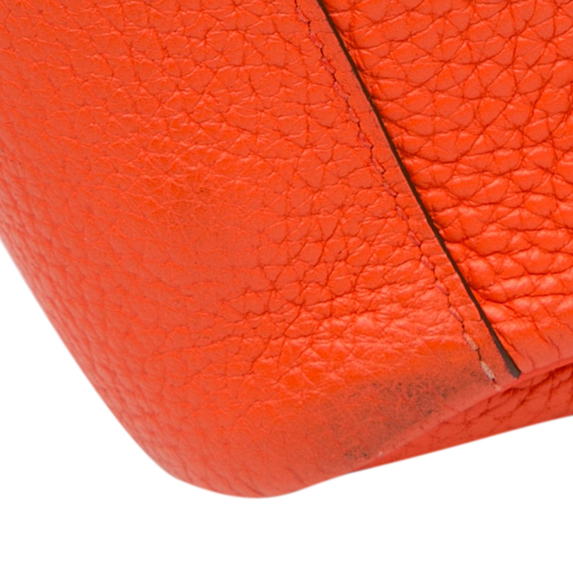 Hermes | Pre-Owned Clemence Lindy 34 | Orange