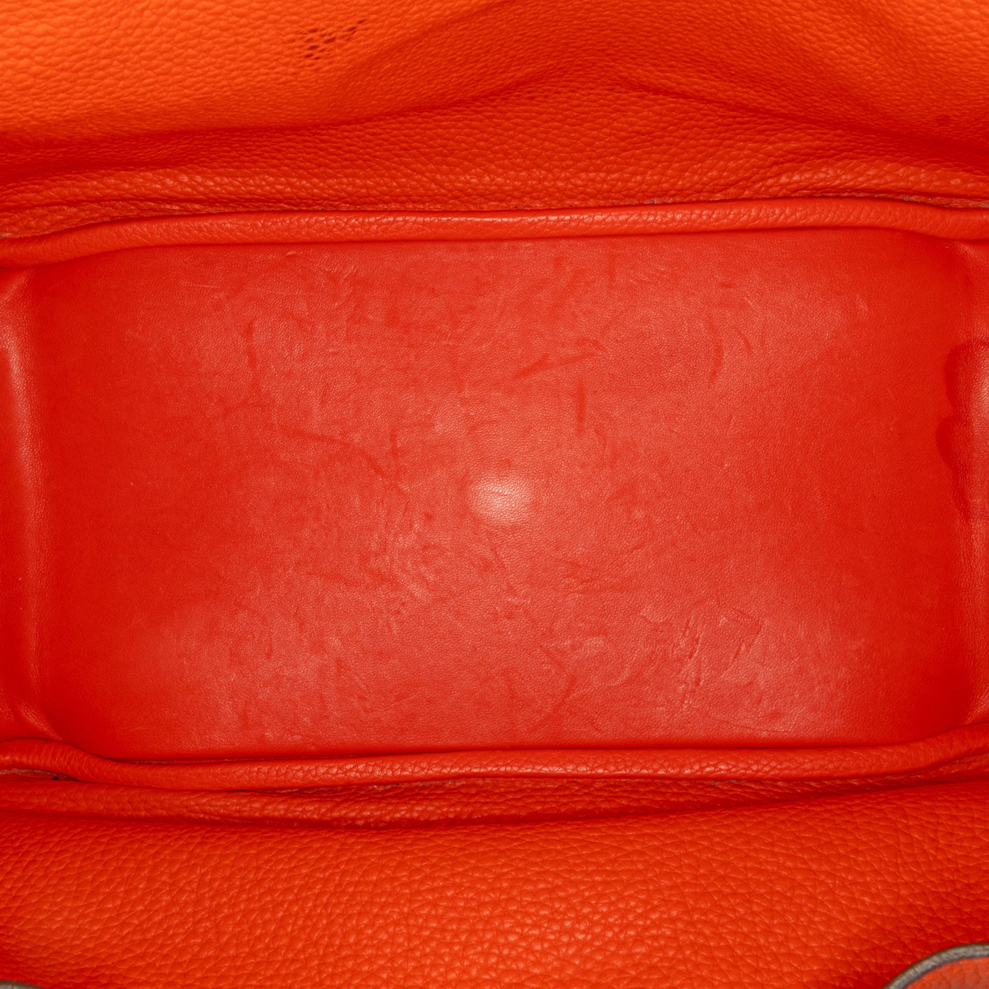 Hermes | Pre-Owned Clemence Lindy 34 | Orange
