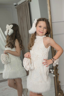 Girl | Ava Flower Hair Bow | Ivory