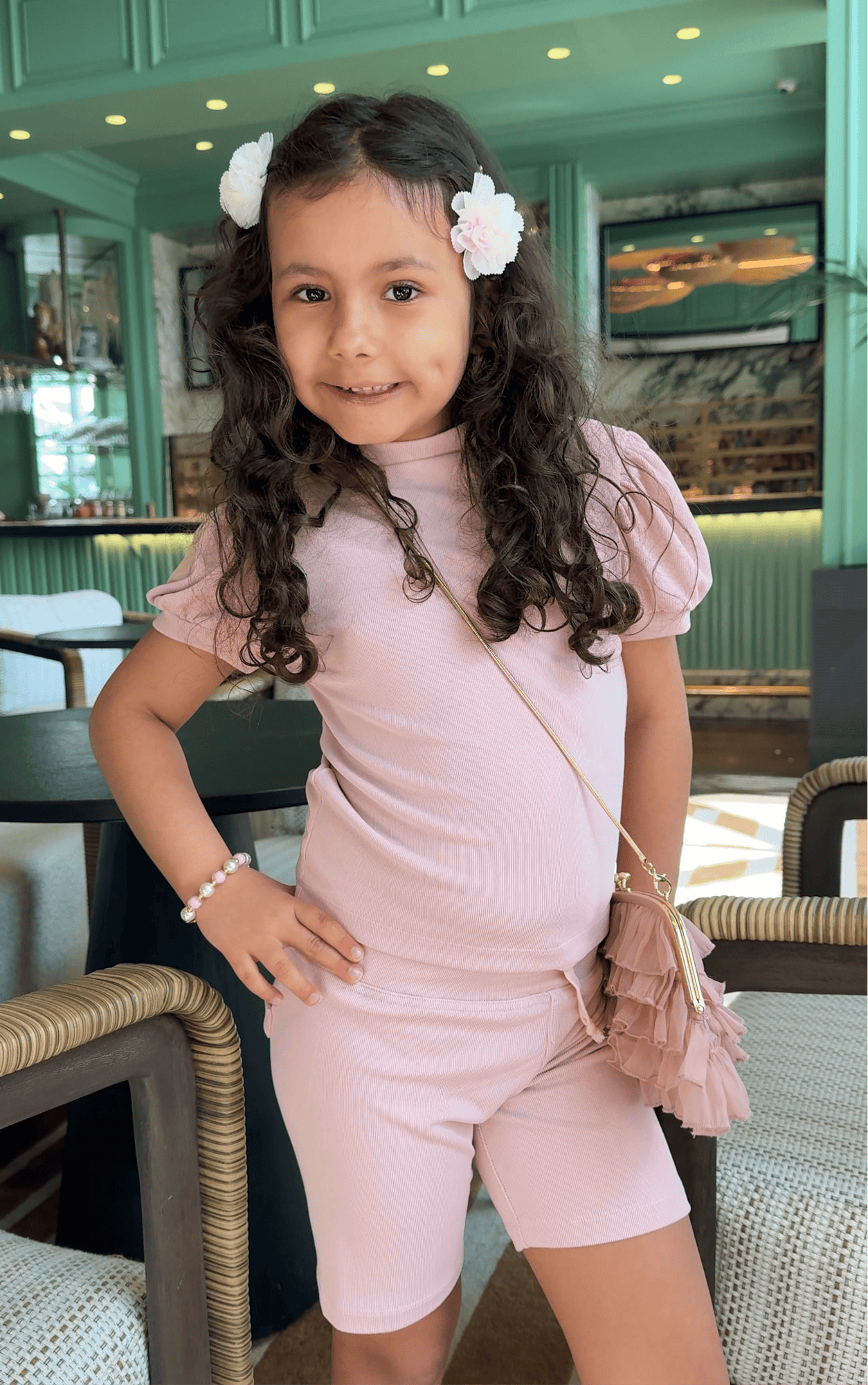 Girl | Cherry Blossom and Hair Clip | White x Pink