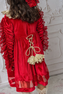 Girl | Victoria Velvet Dress | Red