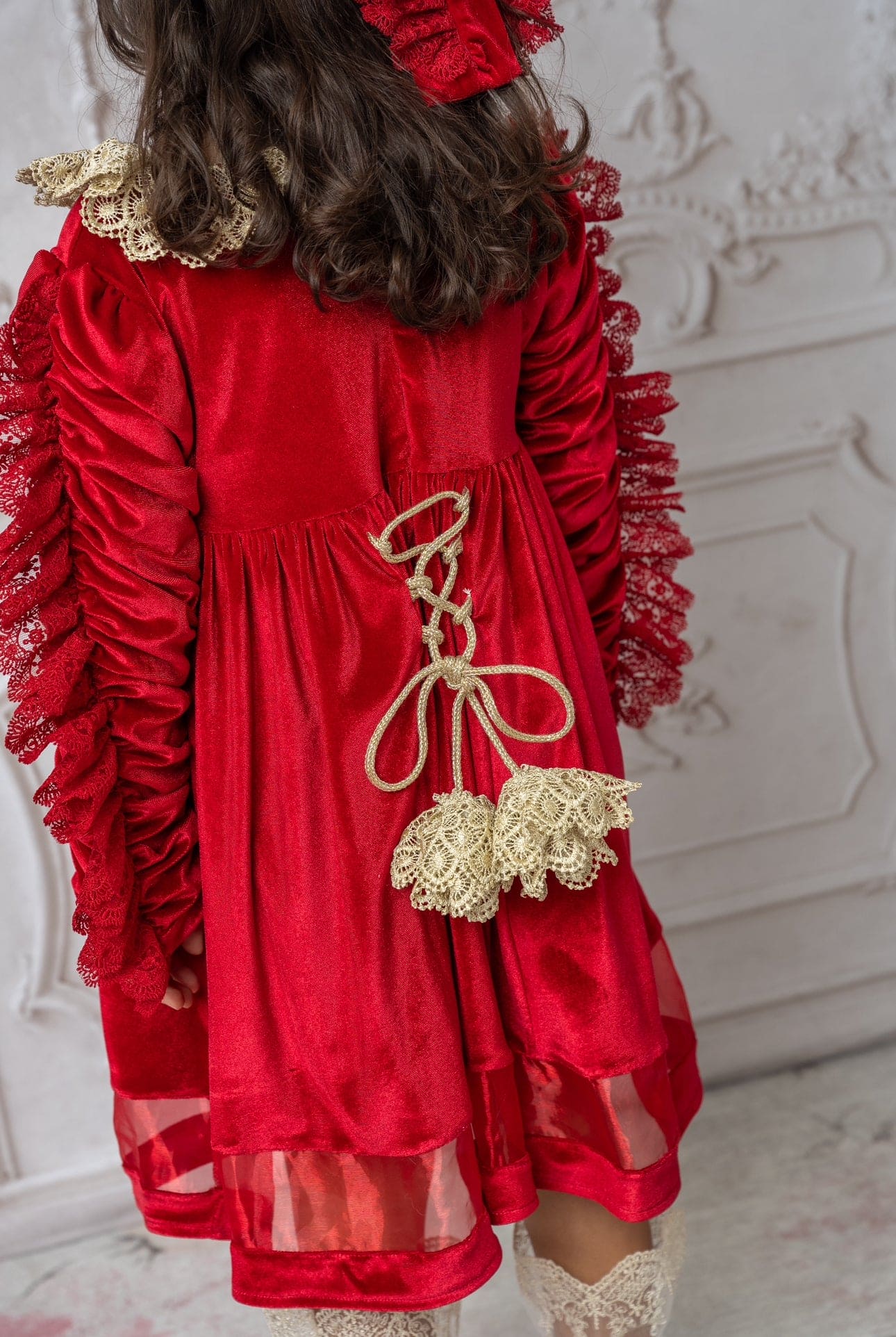 Girl | Victoria Velvet Dress | Red