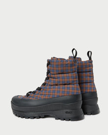 Color: Navy/Rust Plaid/Black
